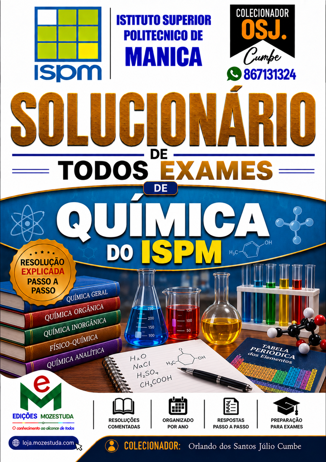 Solucionário de Exames de Química do ISPM em PDF (Livro Resolução)
