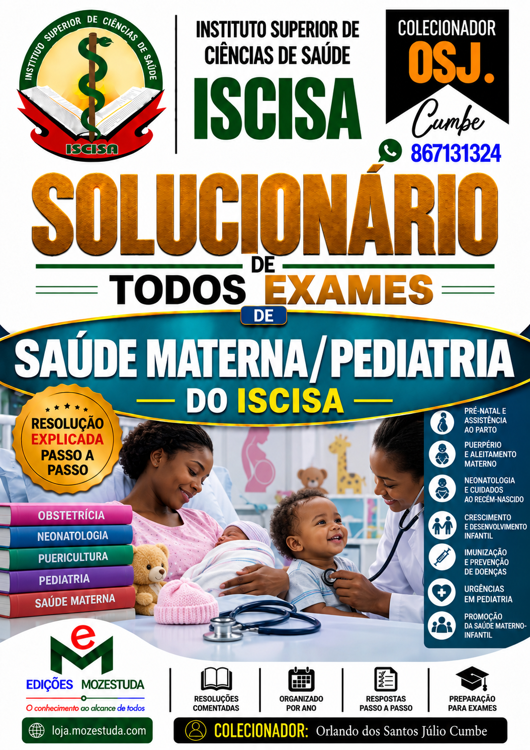 Solucionário de Exames de Saúde Materna e Pediatria do ISCISA em PDF (Livro Resolução)
